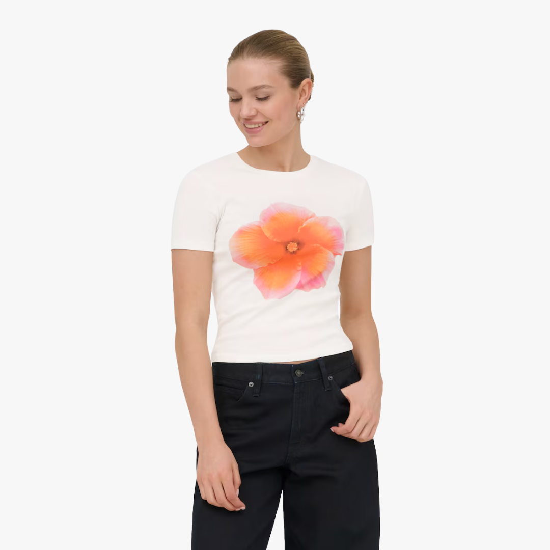 T-shirt PRINCESS Only Orange Flower 0