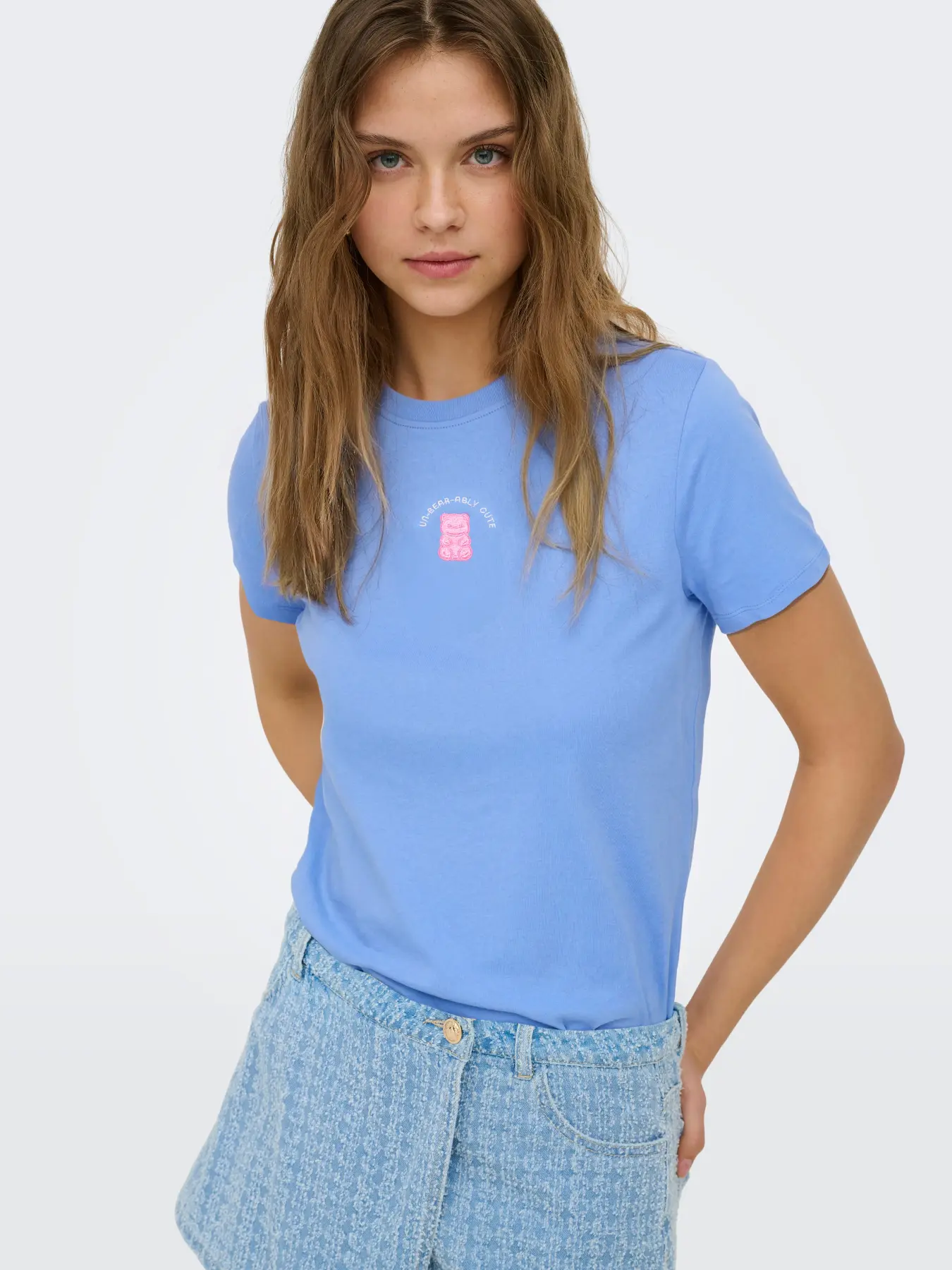 T-shirt FOODIE Only Cornflower 6
