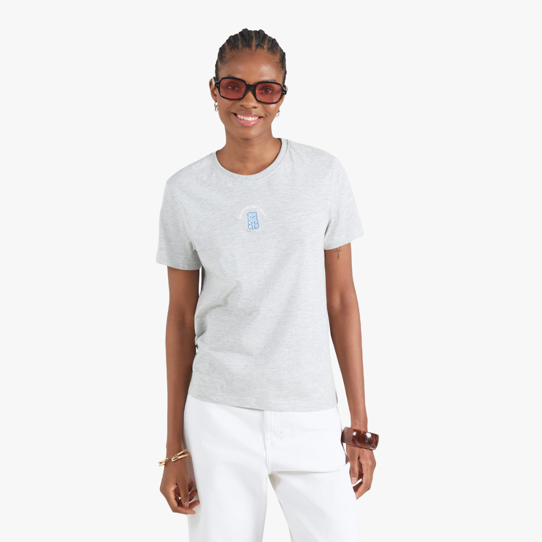 T-shirt FOODIE Only Light Grey