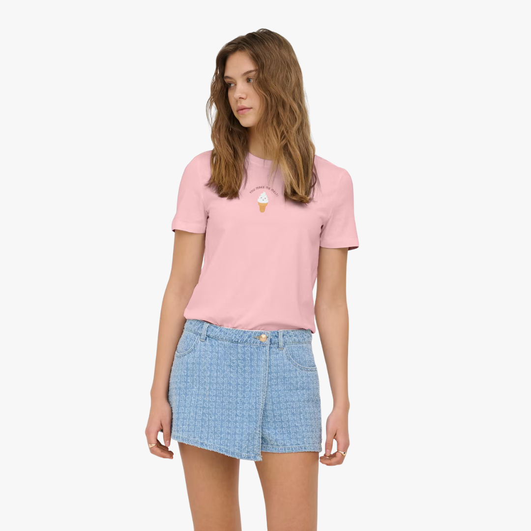 T-shirt FOODIE Only Rosy Touch
