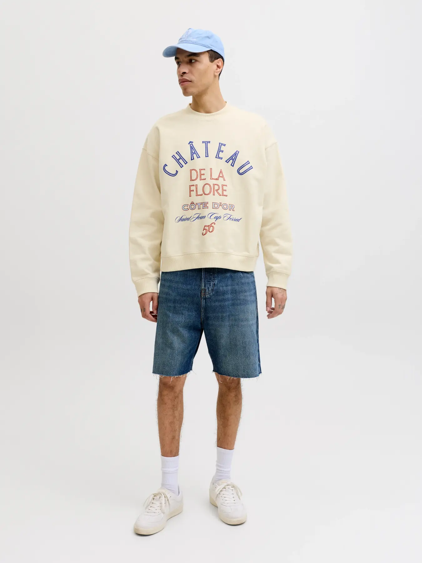 Sweatshirt MENTON Jack&Jones Antique White 5