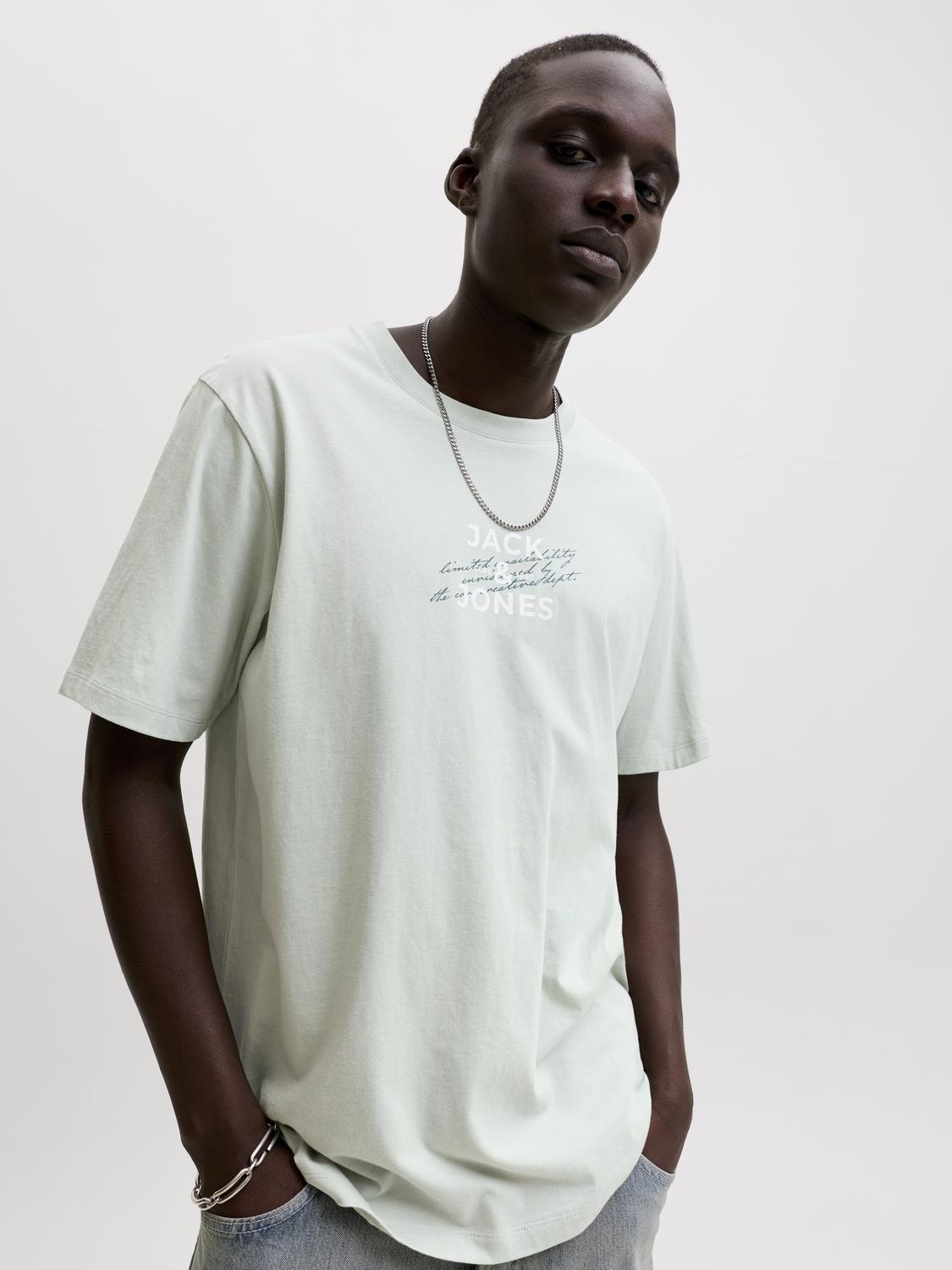T-shirt ETERNA Jack&Jones Aqua Gray 4