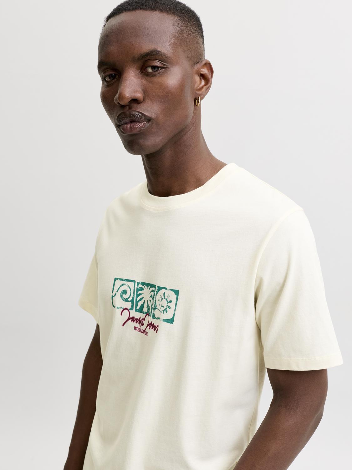 T-shirt RIVIERA Jack&Jones Antique White 3
