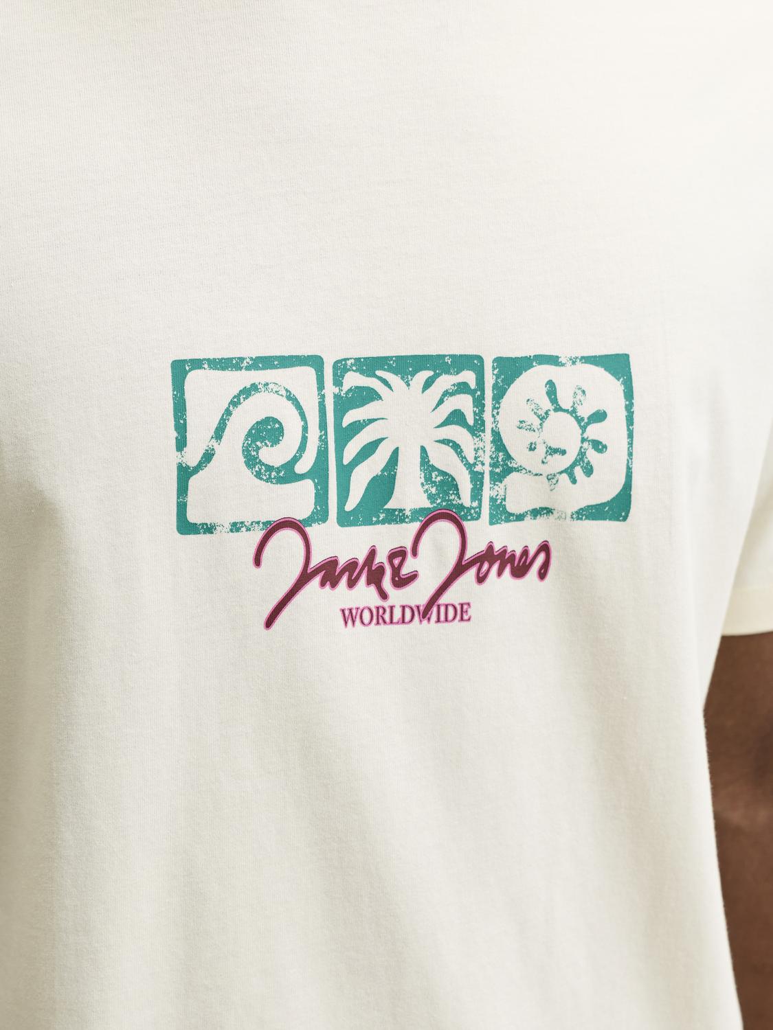T-shirt RIVIERA Jack&Jones Antique White 1