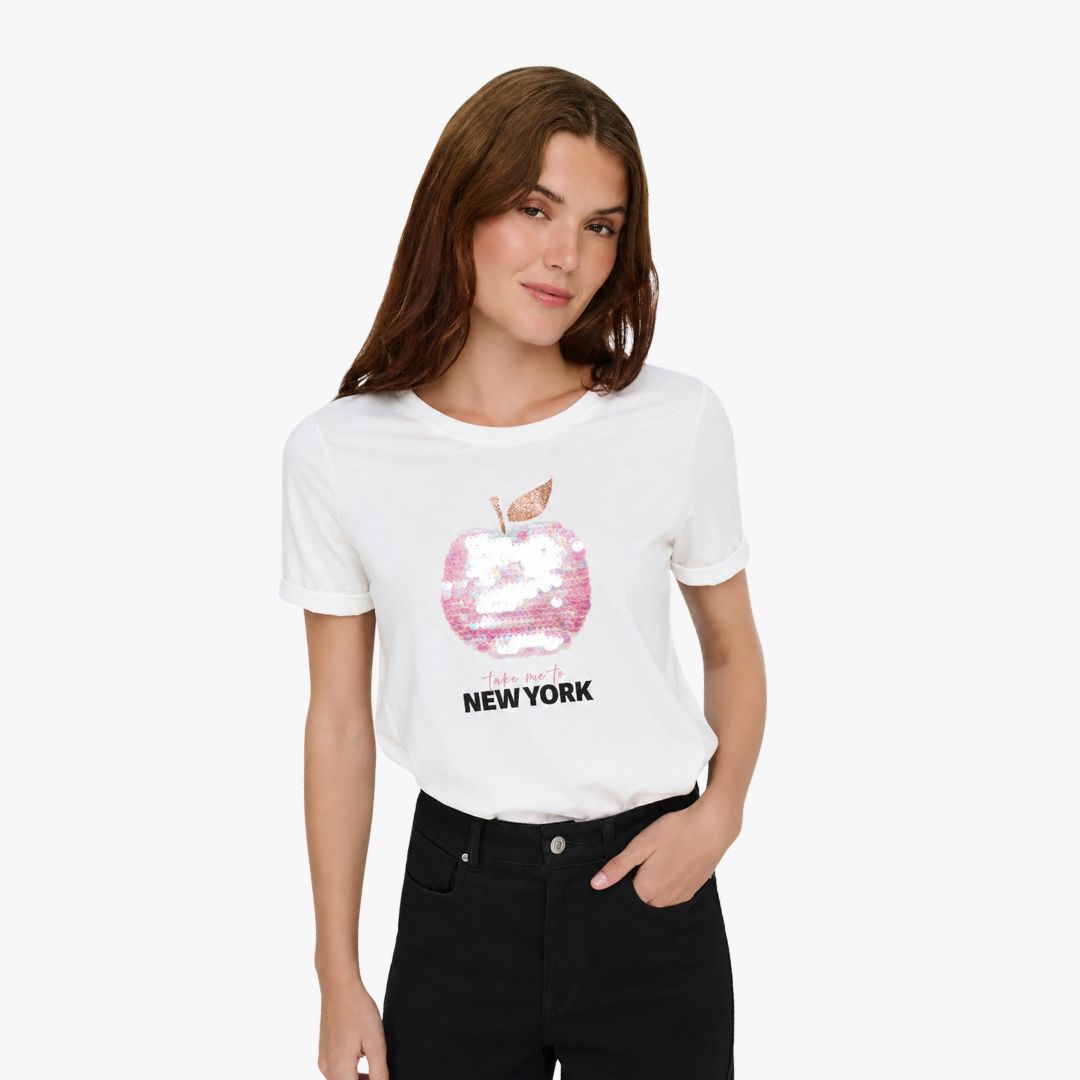 T-shirt IKITA Only Cloud Dancer 1