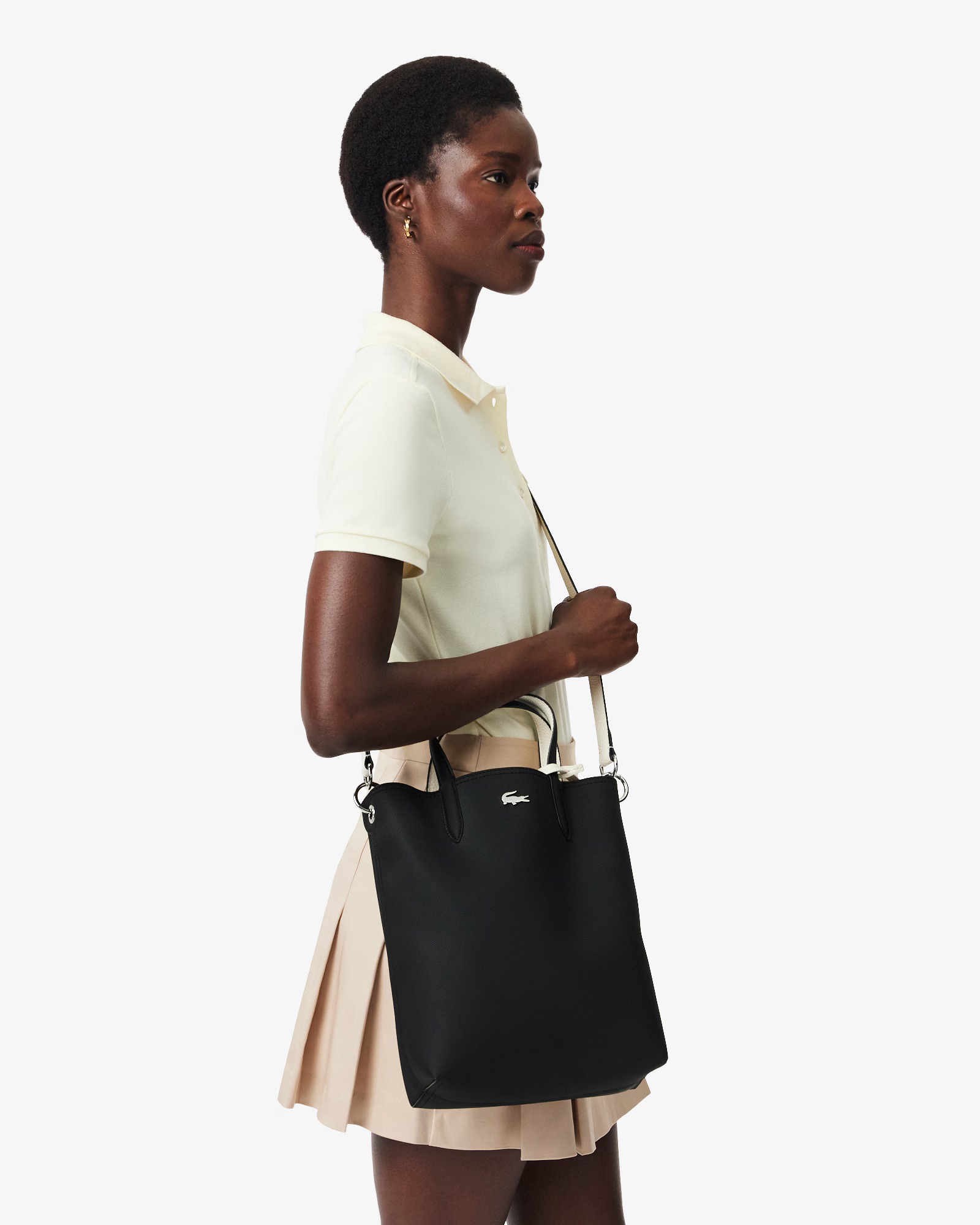 Mala Reversível ANNA Lacoste Noir Farine 6