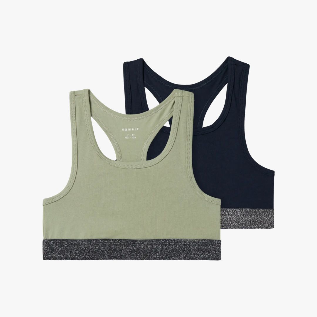 Tops SHORT Name It Seagrass Black