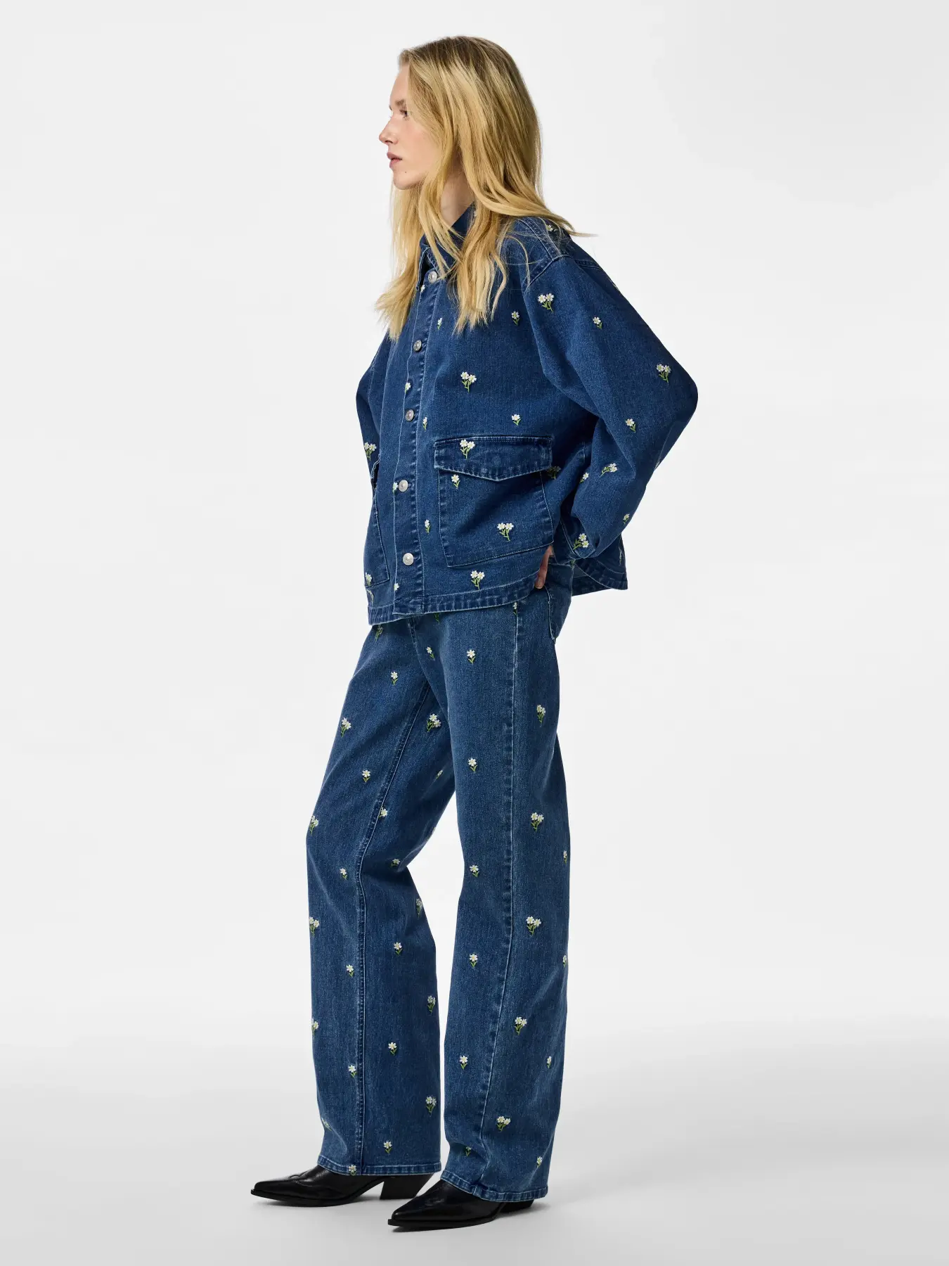 Jeans FLORA Pieces Medium Blue 4