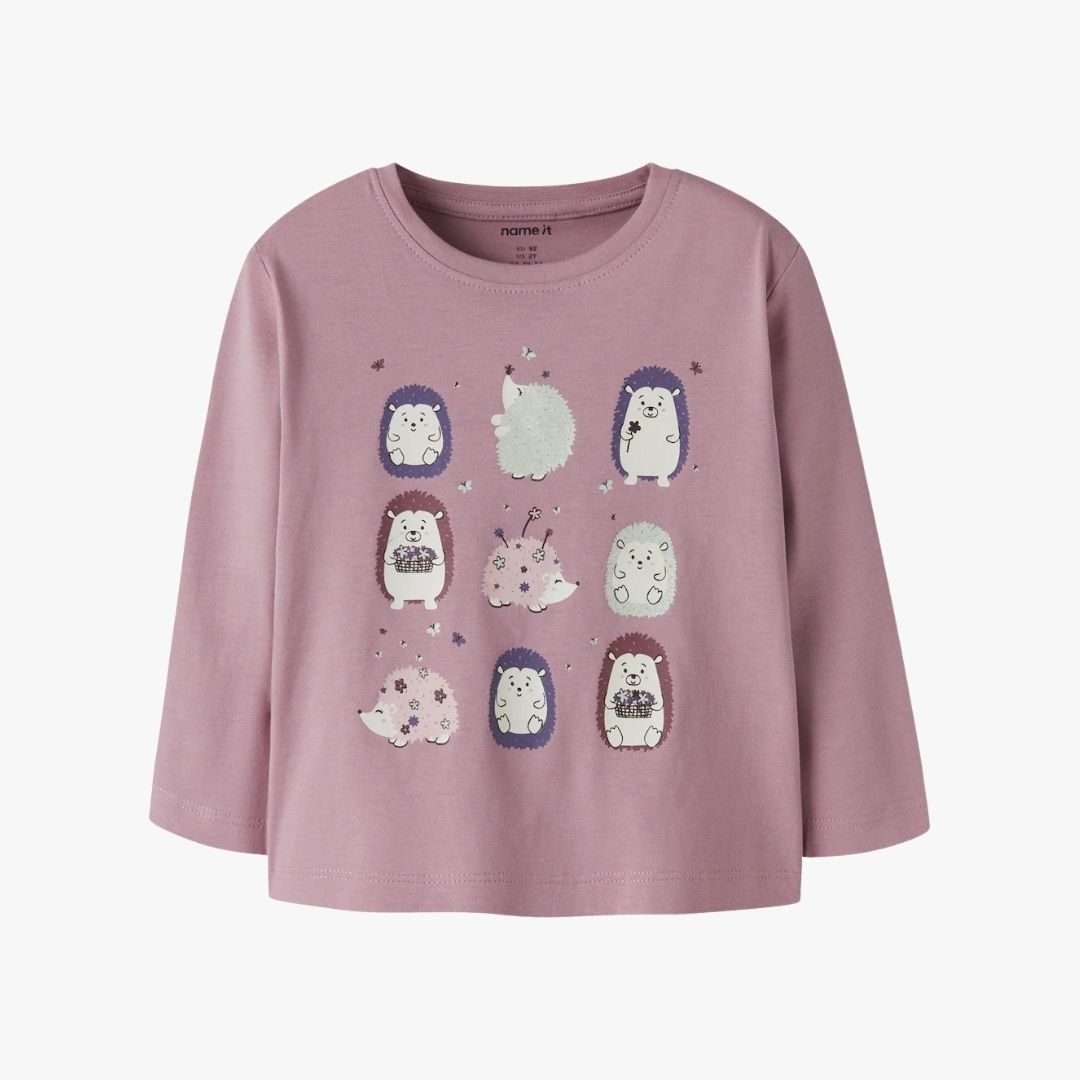 Camisola VEEN Name It Lilas Hedgehogs