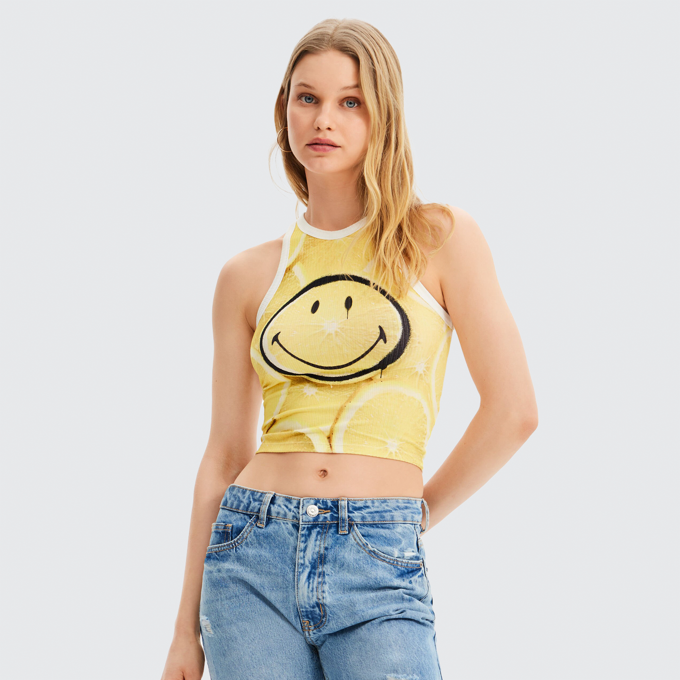 T-shirt Smiley Lemon Desigual 7