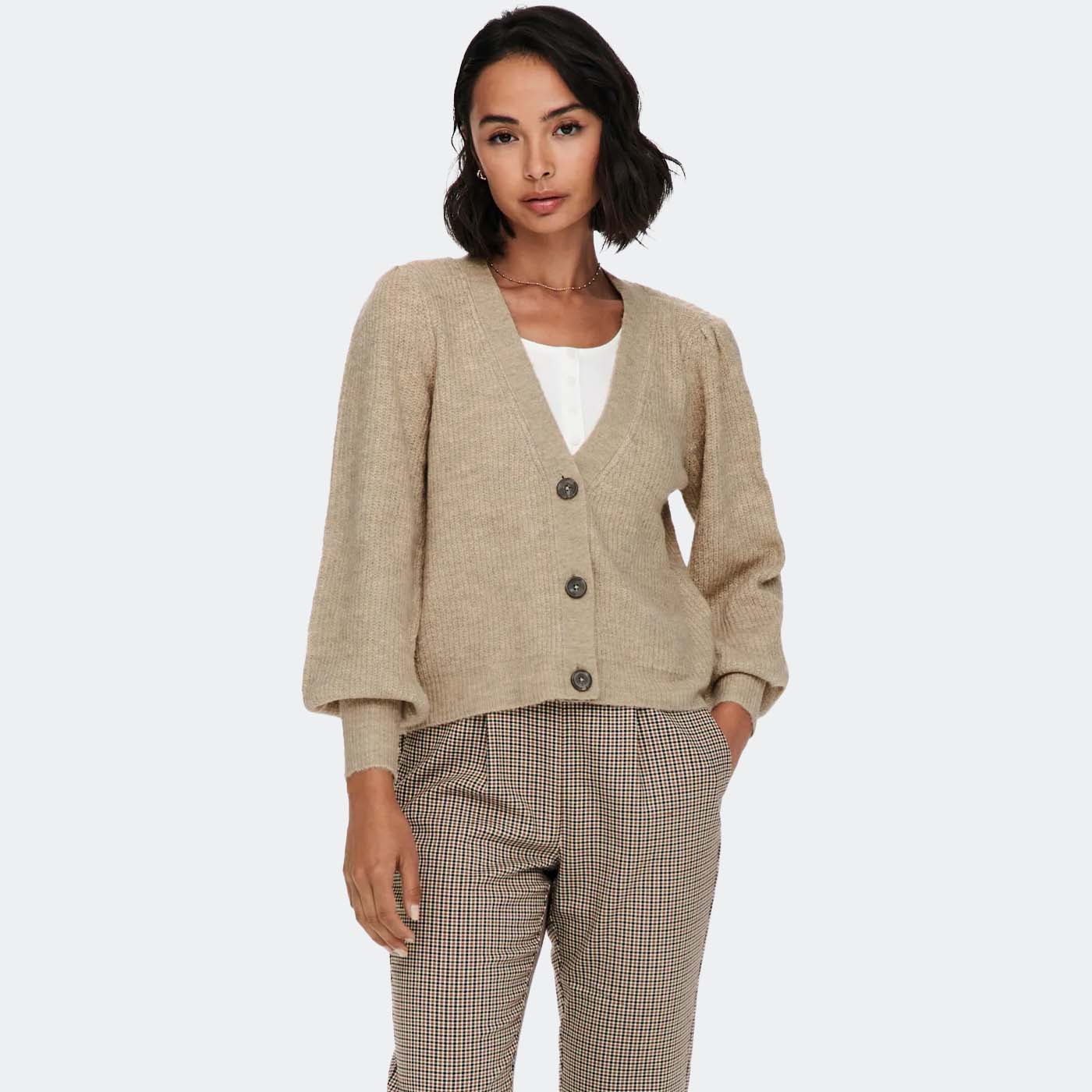 Cardigãn JDYREA JDY Simply Taupe Melange 0