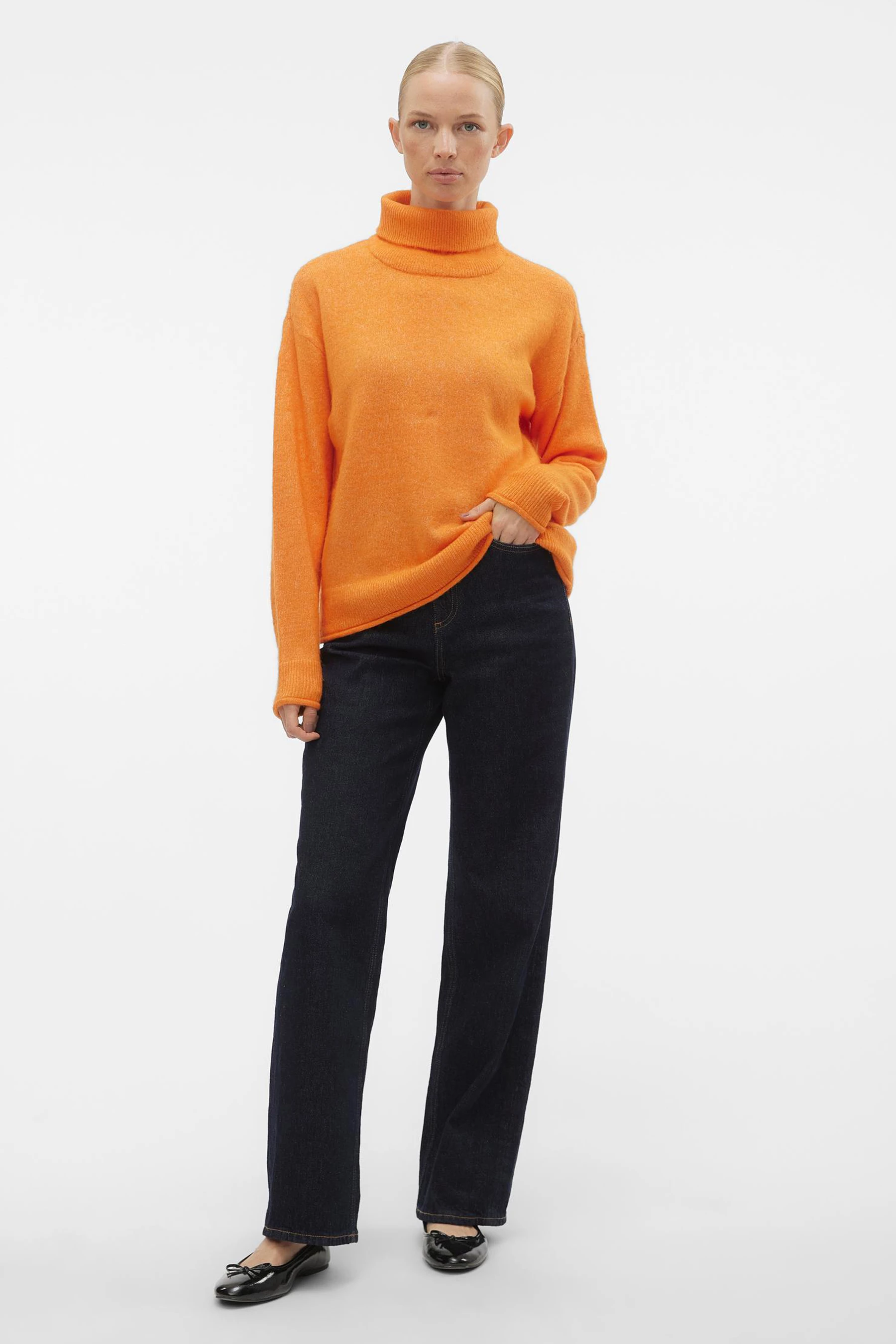 Camisola VMKADEN Veromoda Vibrant Orange 3