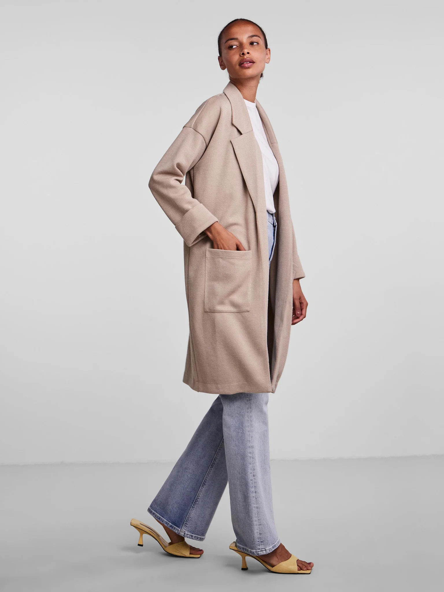 Casaco PCDORITA Pieces Silver Mink 1