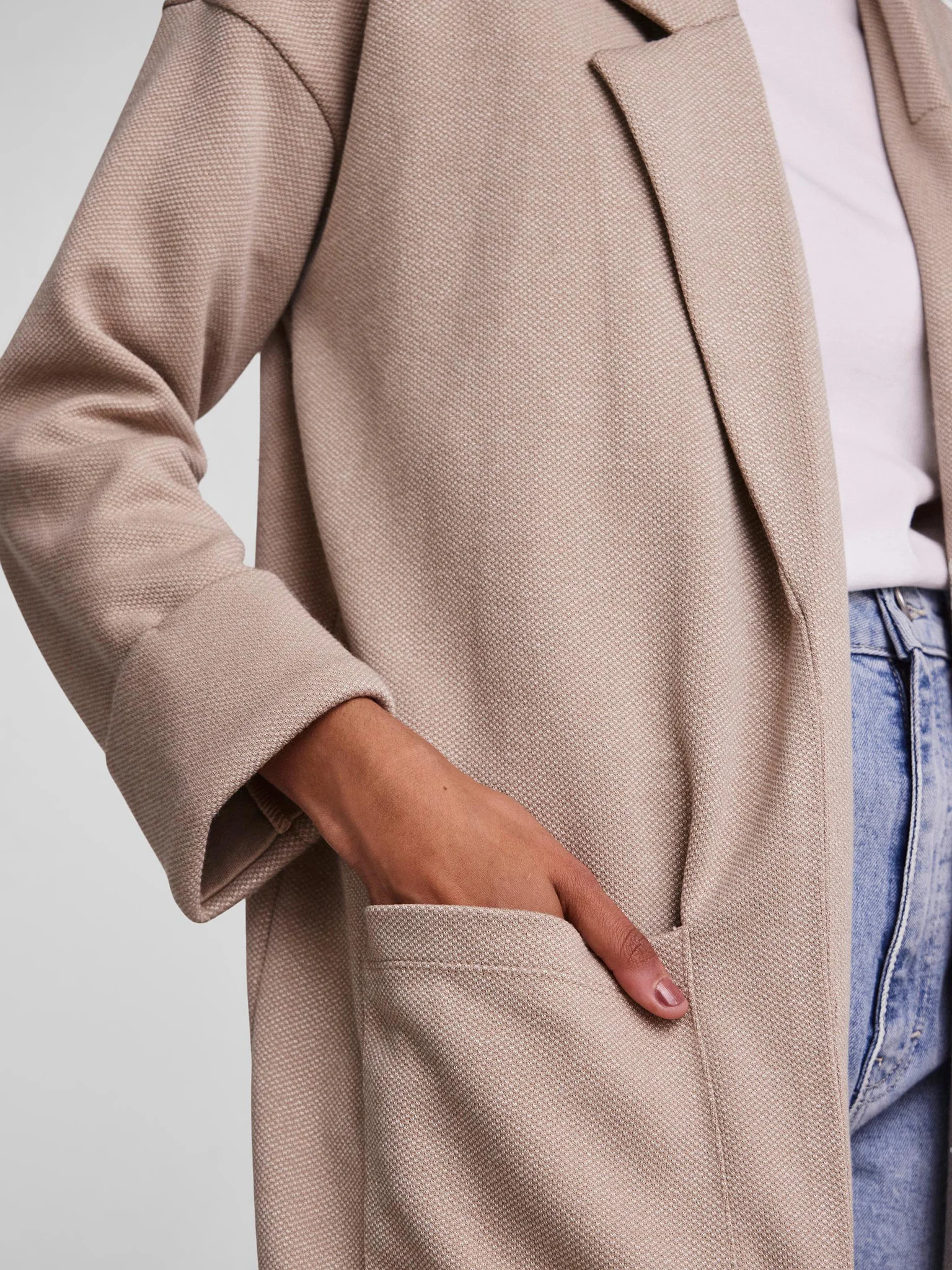 Casaco PCDORITA Pieces Silver Mink 2