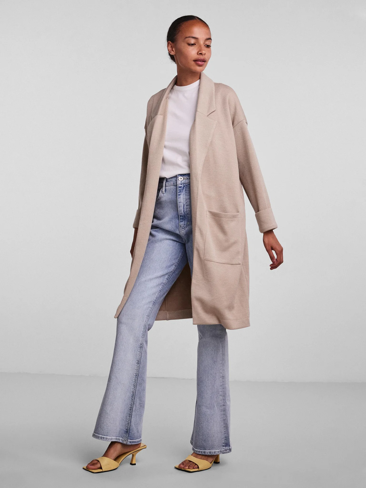 Casaco PCDORITA Pieces Silver Mink 3