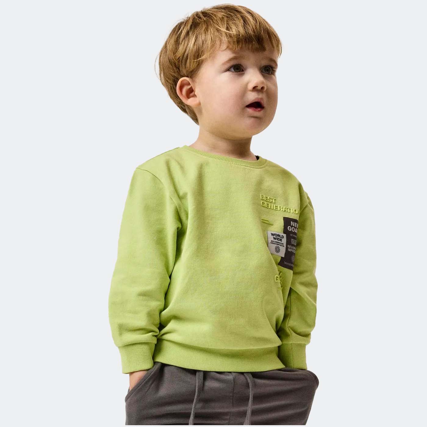 Sweatshirt NMMSAKU Name It Lettuce Green 0