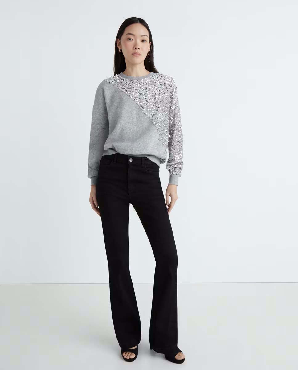 Sweatshirt PCNANCY Pieces Light Grey 1