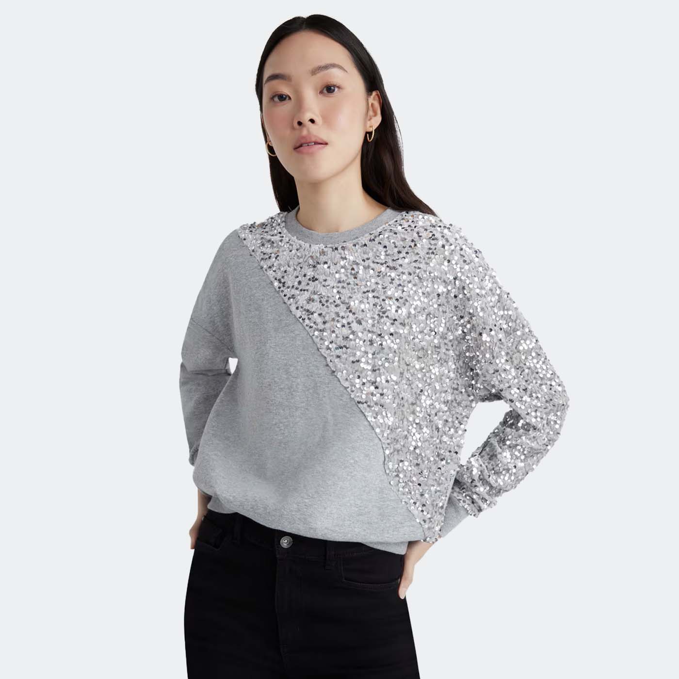 Sweatshirt PCNANCY Pieces Light Grey 0