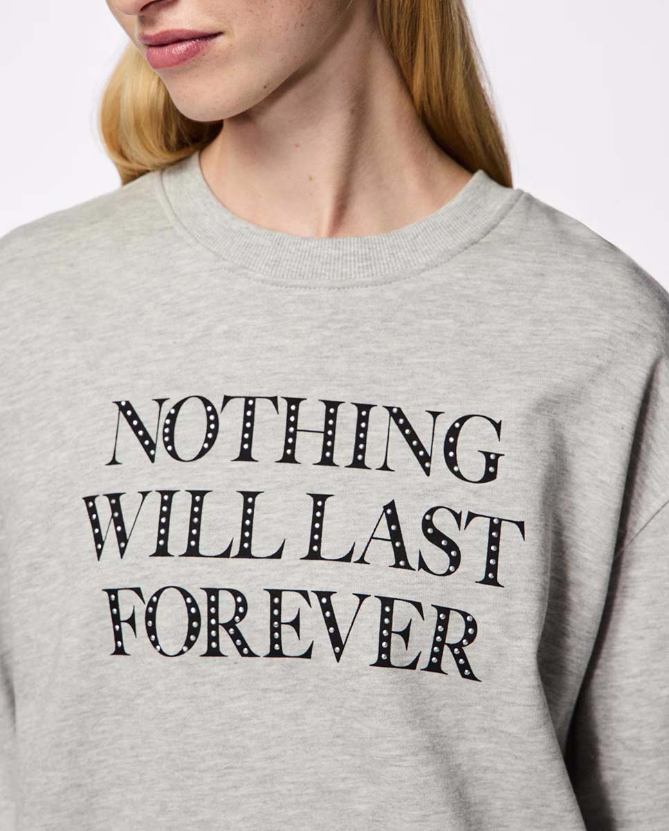 Sweatshirt PCRANYRA Pieces Light Grey 1