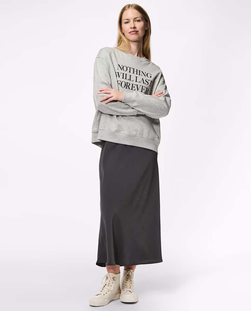 Sweatshirt PCRANYRA Pieces Light Grey 2