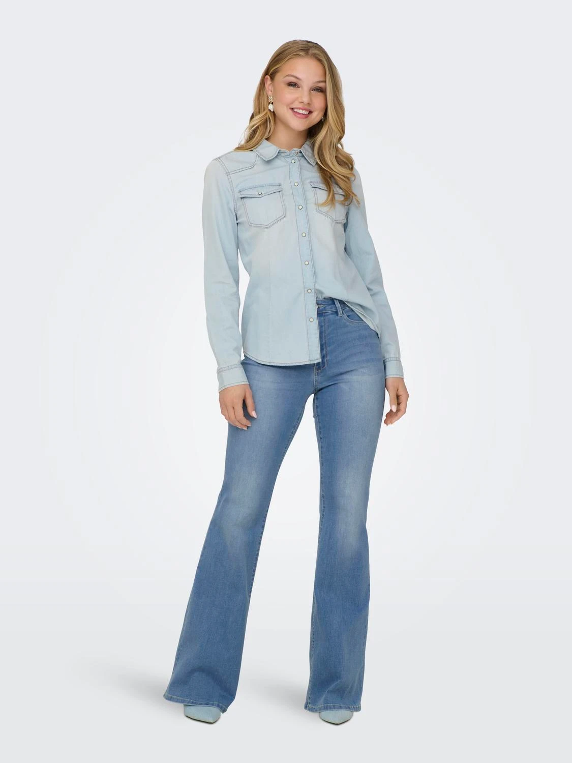 Camisa ONLALEXA Only Light Blue 3