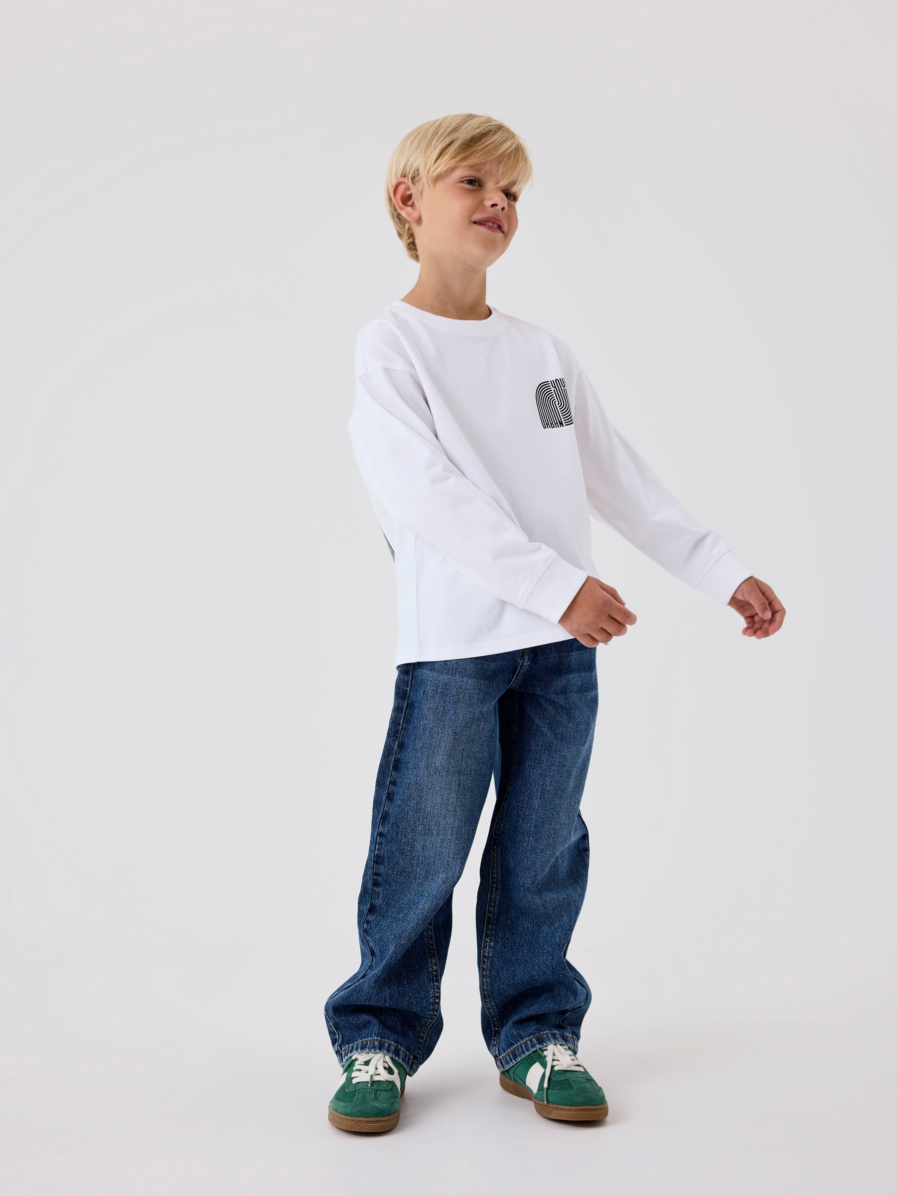 Sweatshirt NKMOVIN Name It Bright White 1