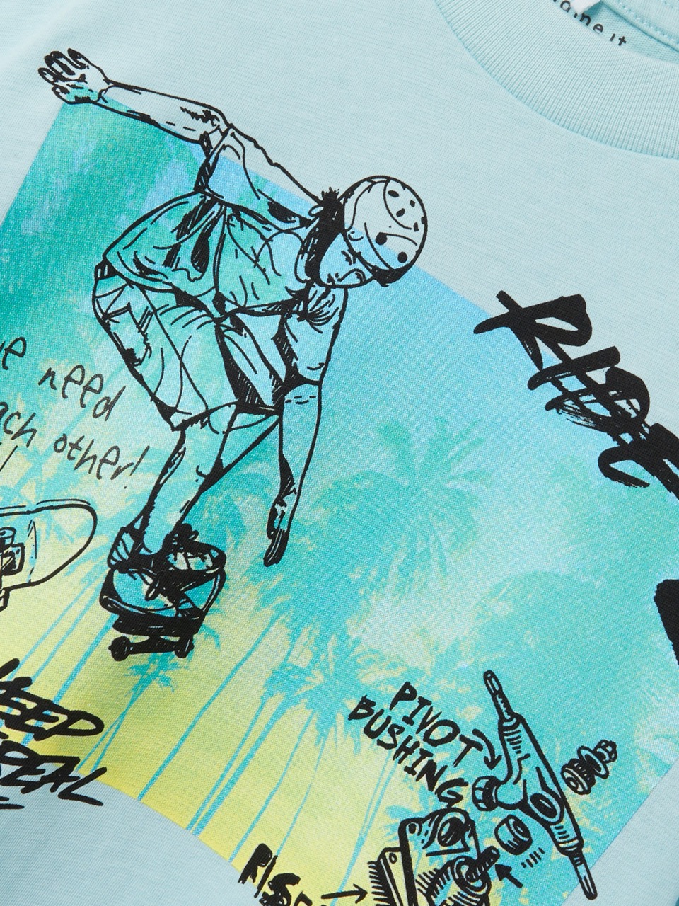 T-shirt NMMJOPO Name It Canal Blue 1