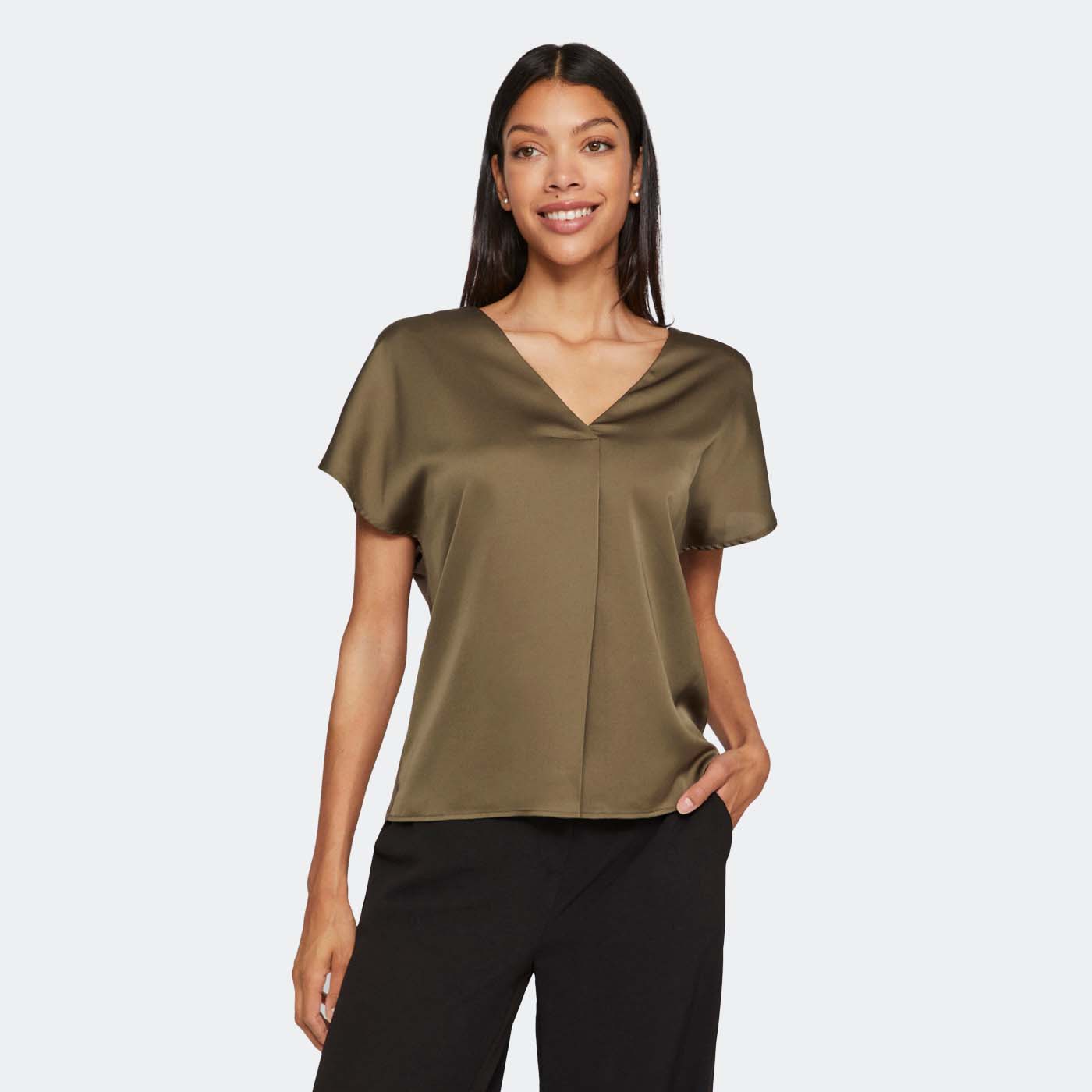 Blusa VIELLETTE Vila Dusty Olive 1