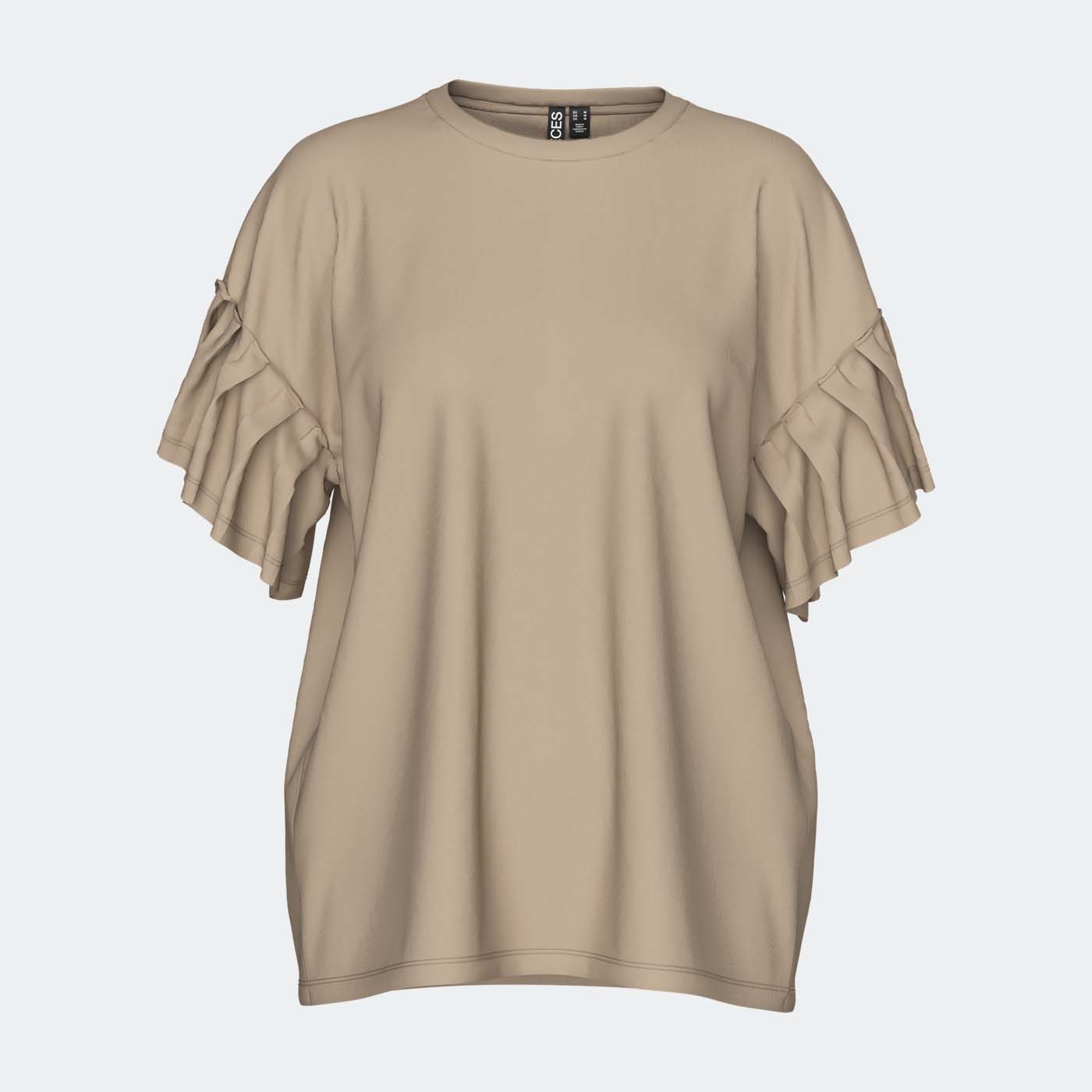 T-shirt PCSKYLAR Pieces Silver Mink 0