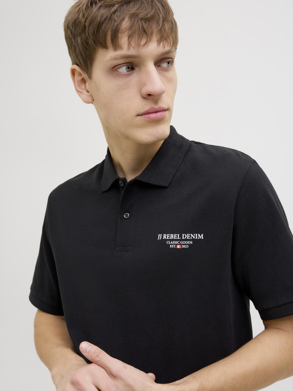 Pólo JREBJEANS Jack&Jones Rebel Black 2