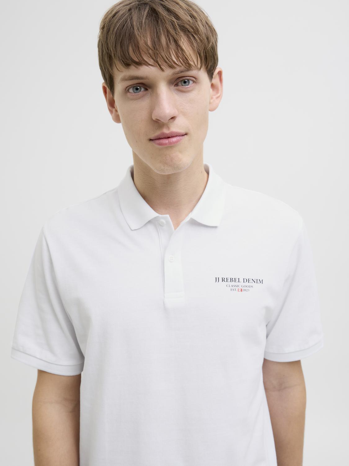 Pólo JREBJEANS Jack&Jones Rebel White 1