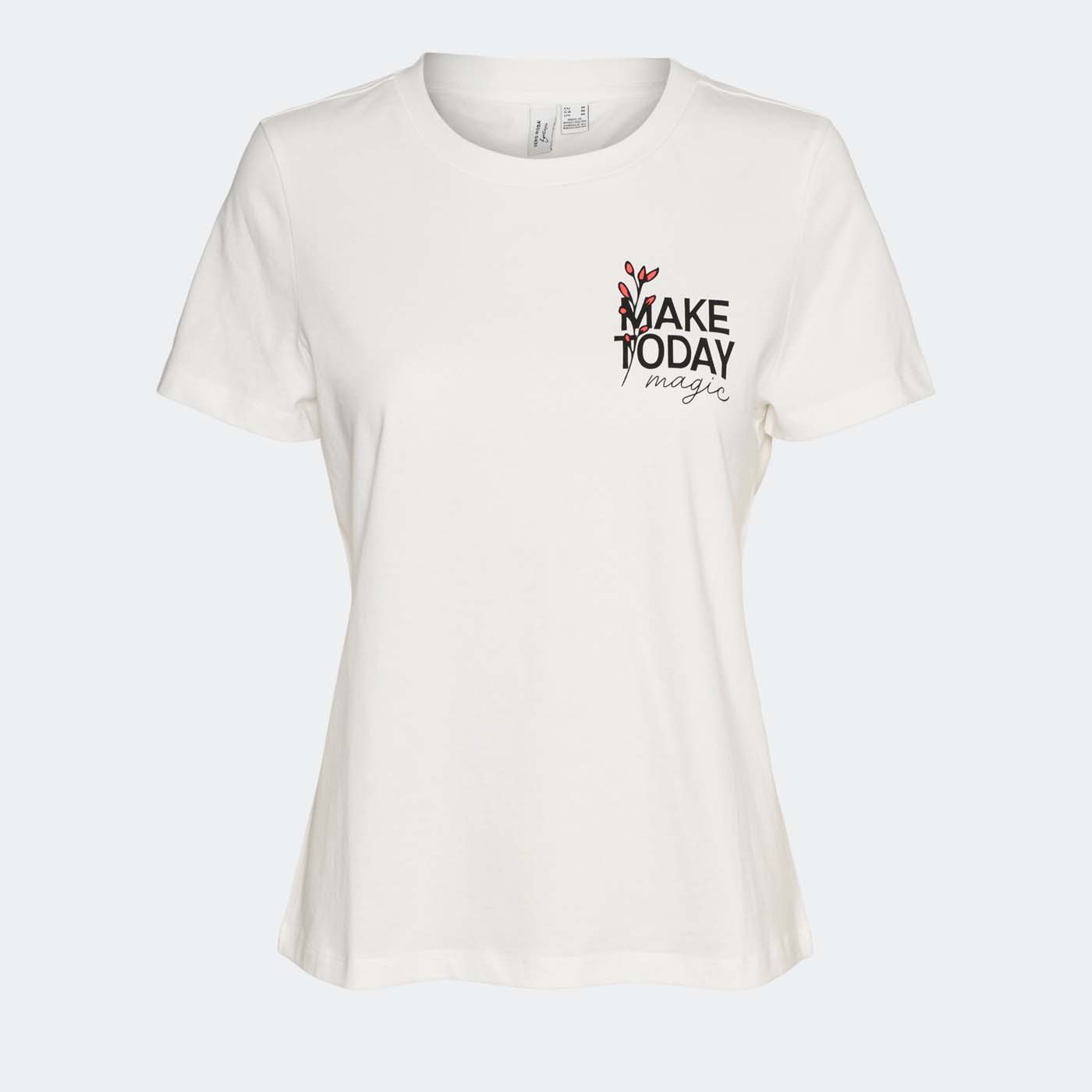 T-shirt VMVIVA Veromoda White Heart 0