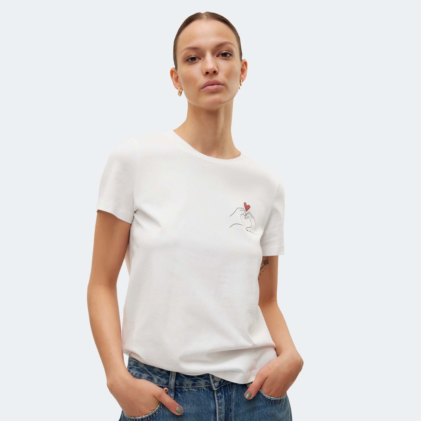 T-shirt VMVIVA Veromoda White Magic 0
