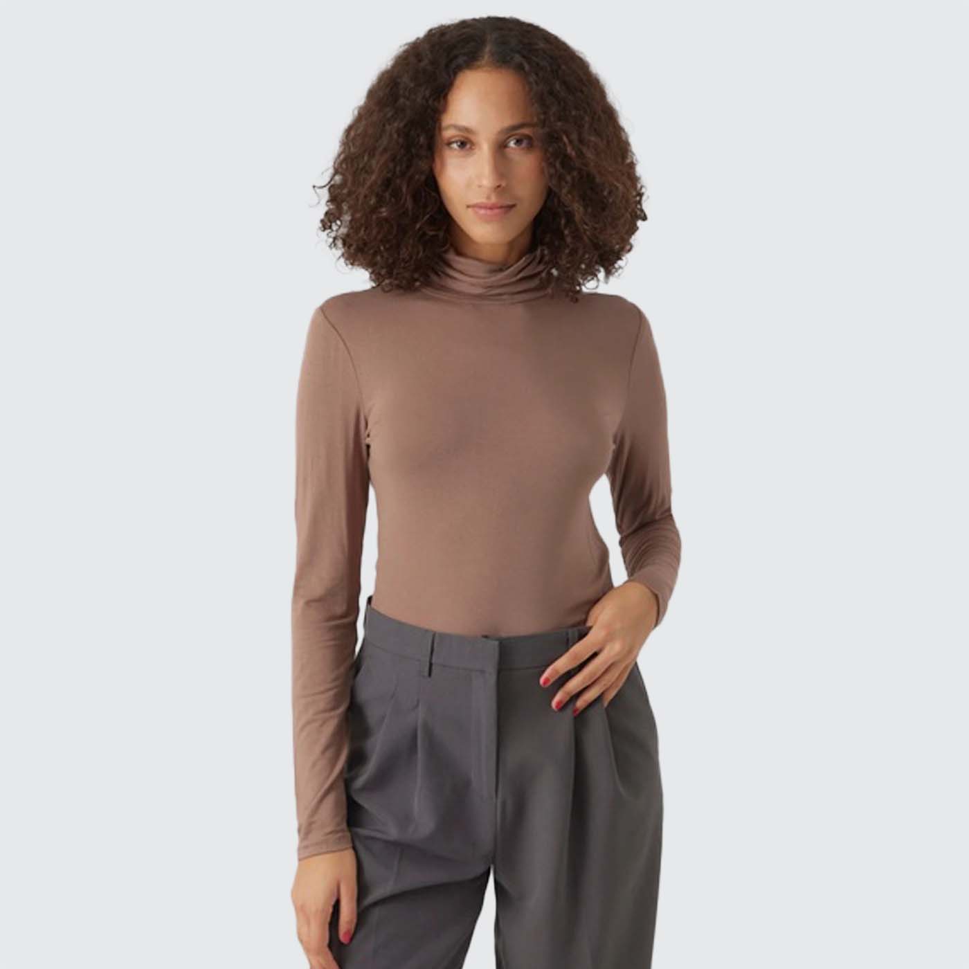 Camisola VMALBERTE Veromoda Brown Lentil 0