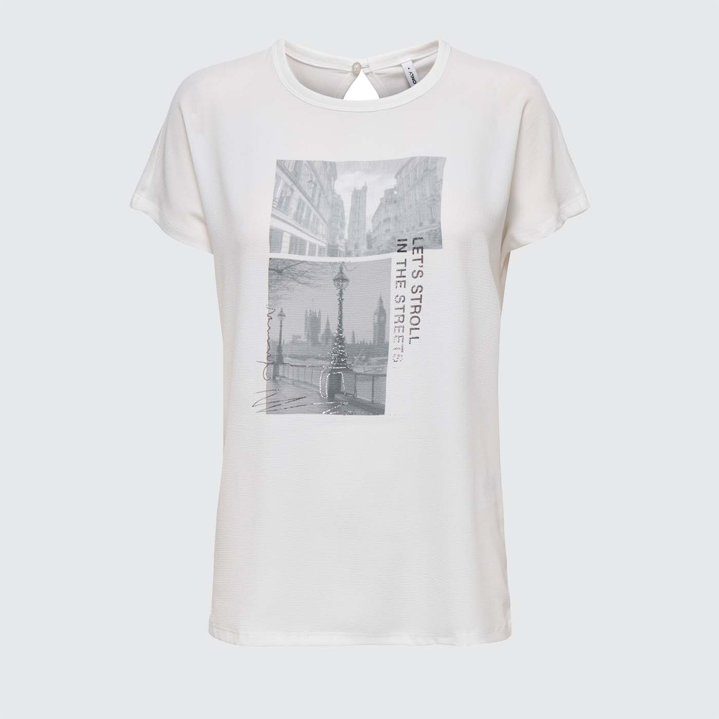 T-shirt ONLNEWFLORA Only Cloud Dancer 0