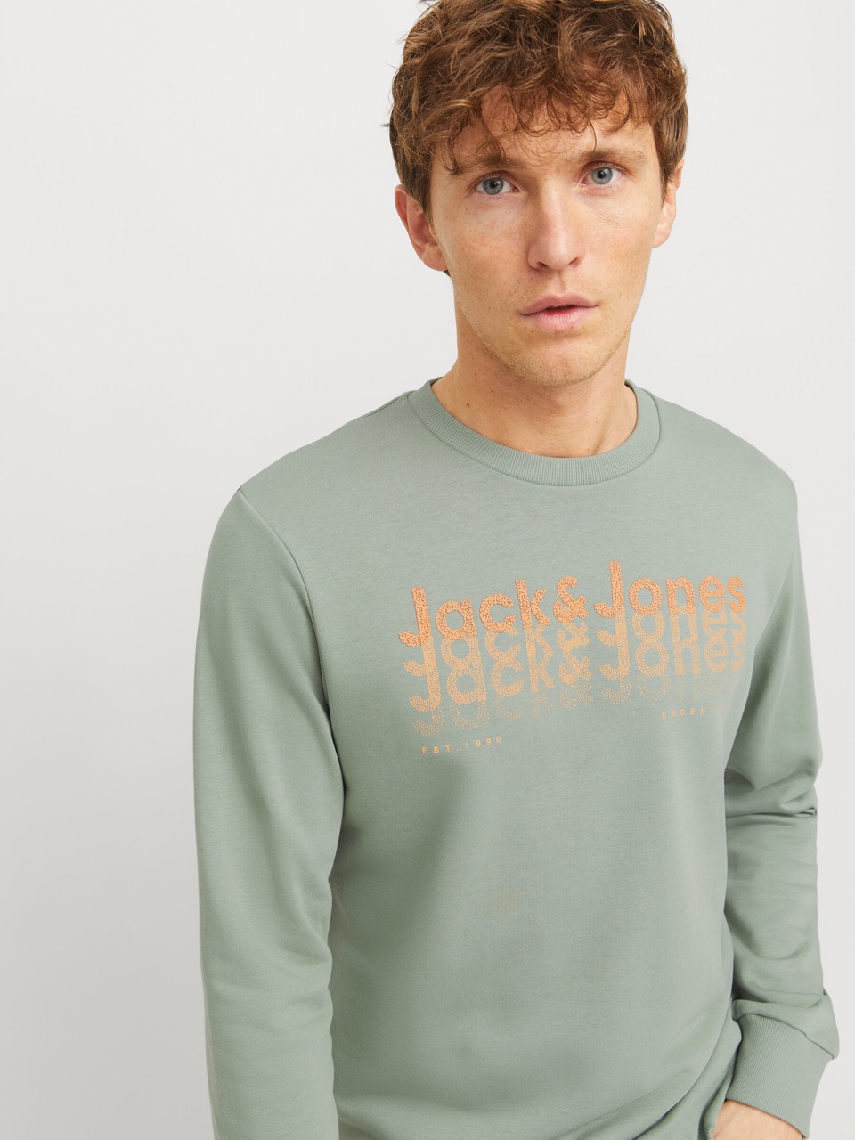 Sweatshirt JJTEX Jack&Jones Iceberg Green  1