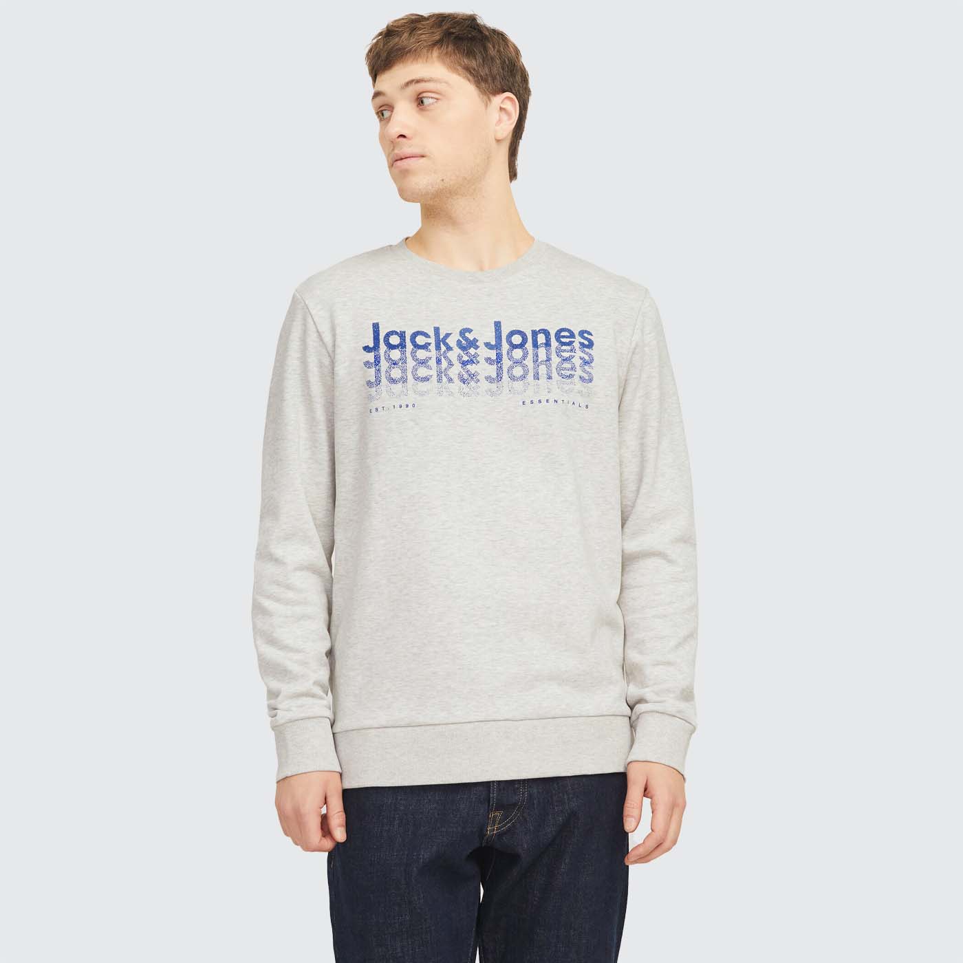Sweatshirt JJTEX Jack&Jones White Melange 0